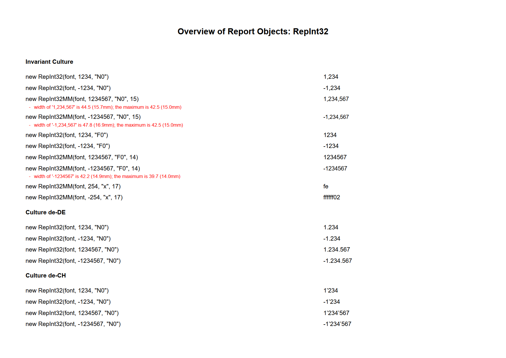 Result of RepObjectOverview, page 5