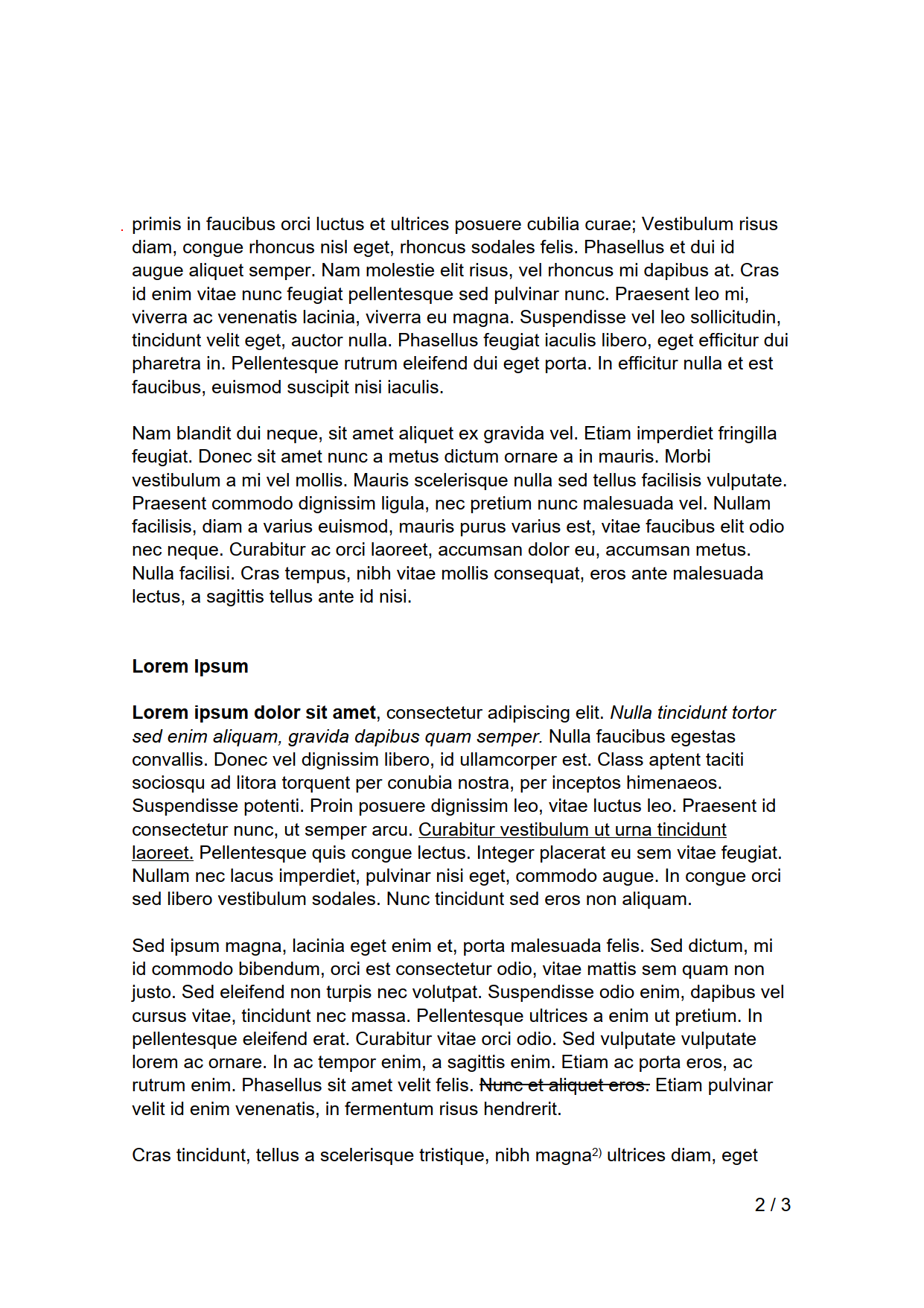 Result of FlowTextExampleReport, page 2